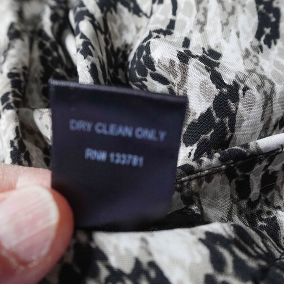 Womens Skirt 2 Gray Black Career Draped Faux Wrap Statement Effortless - Picture 6 of 10